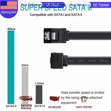 15" SATA 3.0 Cable SATA3 6GB/s Right Angle 90 Degree SSD HDD Hard Drive 5PCS-USK
