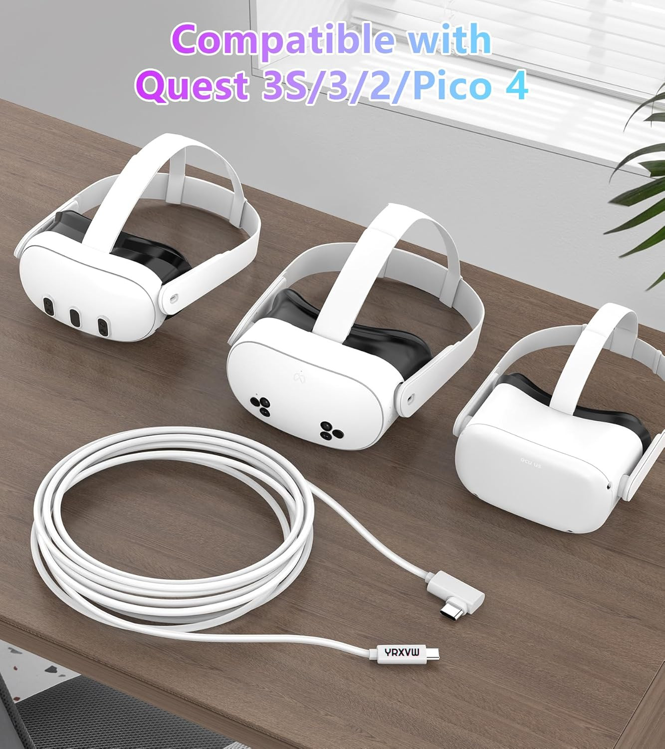 Link Cable 10FT Compatible with Meta/Oculus Quest 3S, Quest 3, Quest 2/Pro, PICO