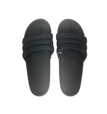 Victoria's Secret Pink Puffer Slides Sandals Beach Shoes Black NWT