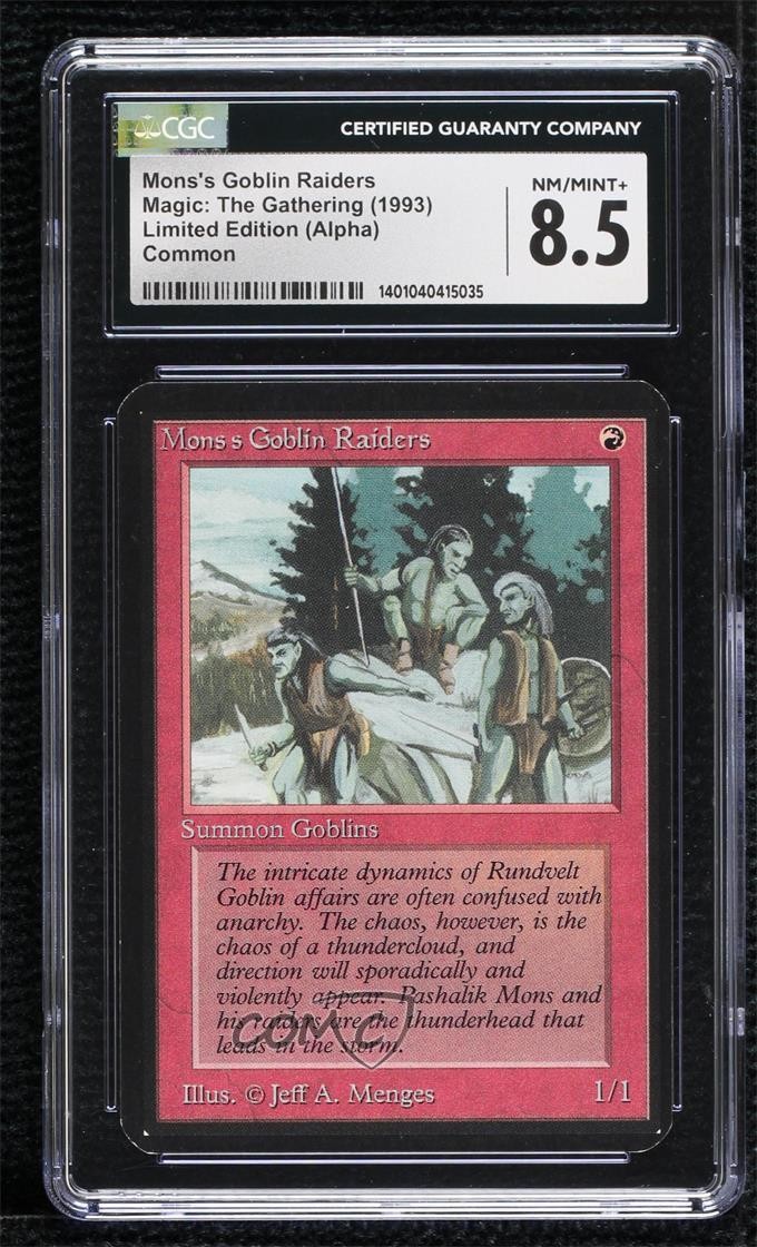 Mons's Goblin Raiders Magic: Limited Edition Alpha CGC 8.5 1993