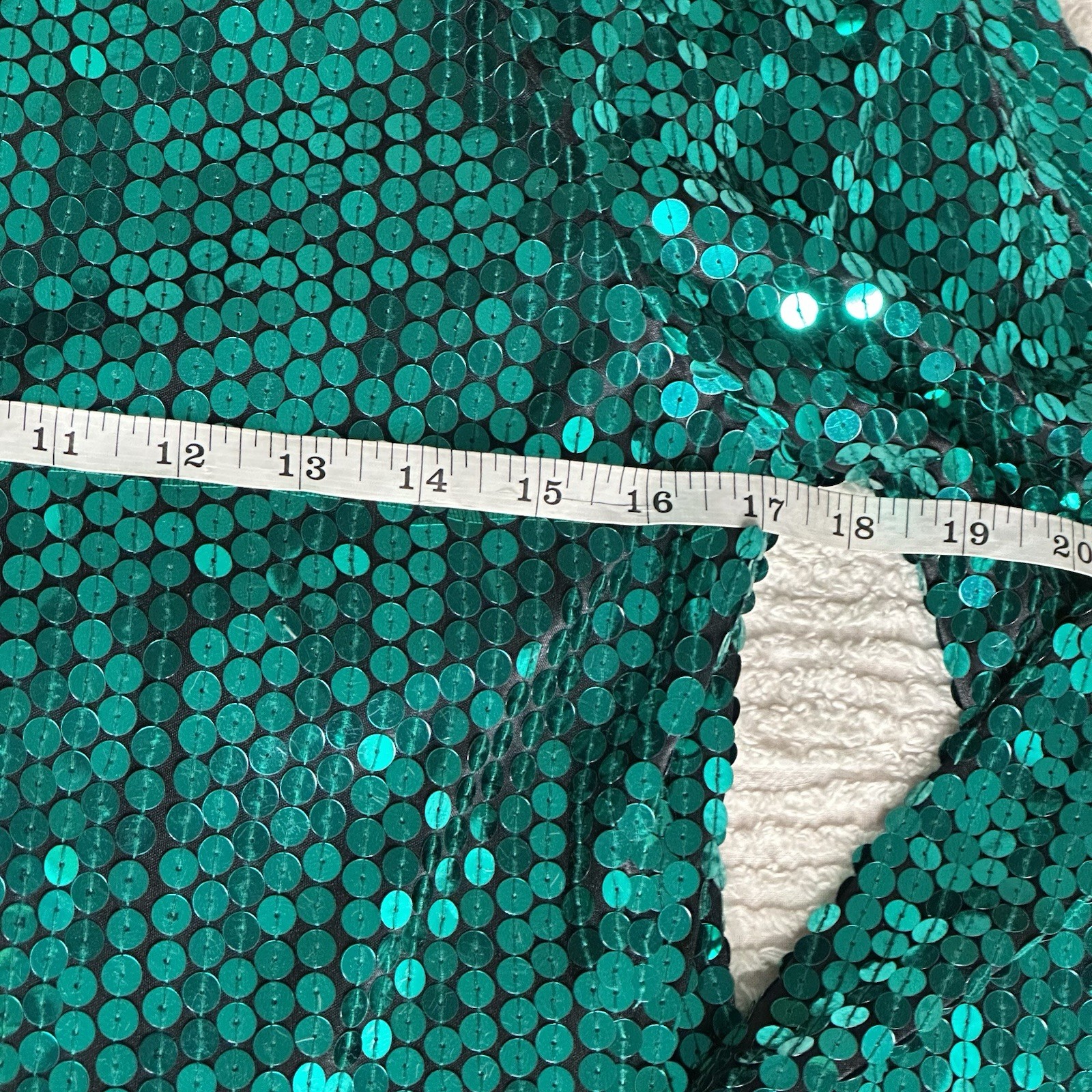 Oleg Cassini Womens Vintage Sequin Midi Gown Dress Long Sleeve Open Back Sz. 12