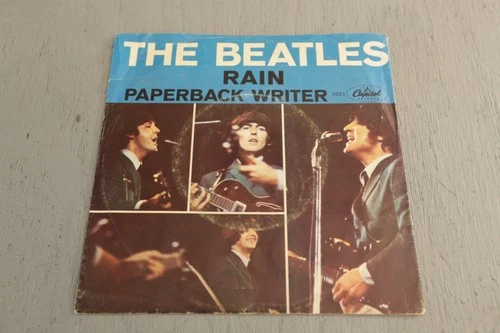 THE BEATLES Paperback Writer / Rain 1966 7" w/PS 45 RPM VG+ RECORD Vinyl USED
