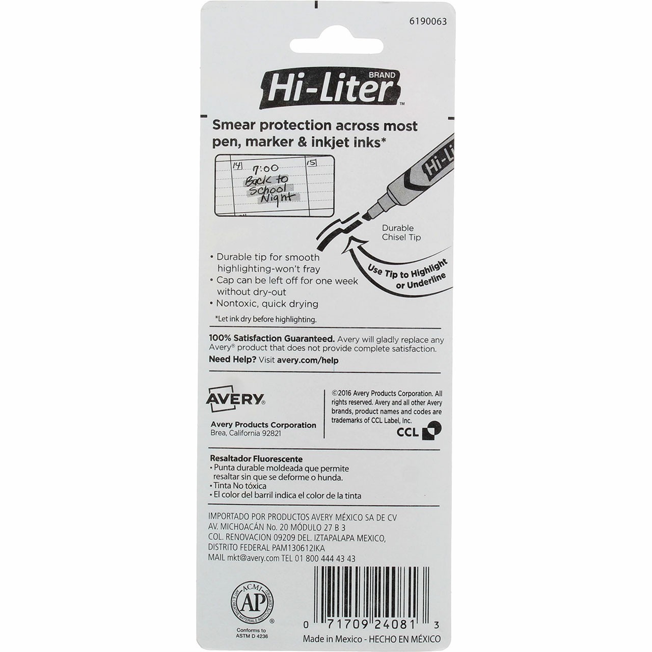 Hi-Liter Highlighter, Desk-Style, Chisel Tip, Yellow 24081, 2 Ct