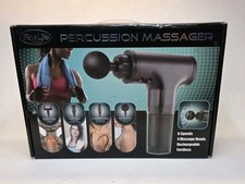 FineLife 6 Speed Rechargeable Percussion Massager with 4 Attachments Cordless