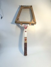 Vintage Wilson Jack Kramer Autograph Wood Tennis Racquet w/ Racquet Press