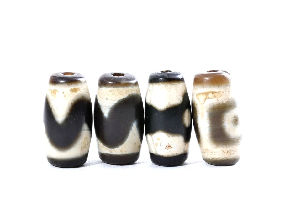 Himalayan Tibetan Nepalese Cultures Dzi Zee Double Tasso Prayer Amulet Mala Bead - Image 3 of 4