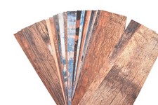 New PE Strip Wood Look Thickened Sticker 4x20in Wall Decor Panels 24 Sheets