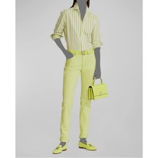 Ralph Lauren Purple Label Women's 160 Slim Leg Denim Jeans Size 25 Yellow Preppy