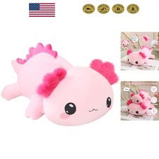 Cute Weighted Axolotl Plush Toy - Transformable 9.8 Inch Pillow for Comfort