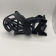 NEW BLack Dog Muzzle, Breathable Basket Muzzles For Dogs, Blue Stripe - Sz 2