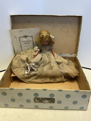 Vintage 1940s Nancy Ann Storybook Doll #191 May Girl Bisque Box Tag Booklet 