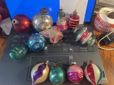 Lot Vintage Mercury Glass Christmas Ornaments Shiny Brite Poland Japan Germany