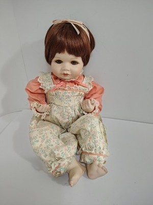 Hamilton Collection Sara Huggable Doll Vintage Porcelain 19 inches