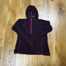 Rab Purple Women’s Polartec Orbit Fleece Half Zip Hoodie Size Medium/14
