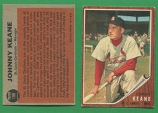 1962 Topps Baseball ~~~ JOHNNY KEANE ~~~ No. 198 ~~~ FREE S/H ~~
