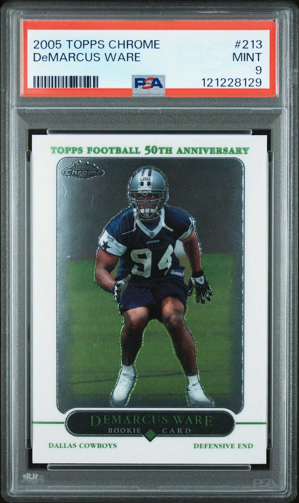 2005 TOPPS CHROME #213 DEMARCUS WARE ROOKIE RC PSA 9