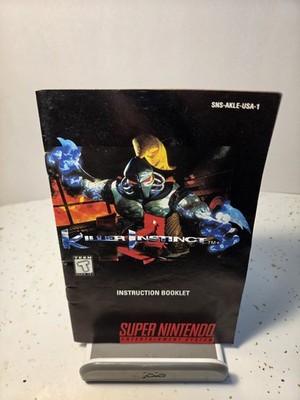 Killer Instinct - Super Nintendo SNES - Instruction Manual Booklet ONLY!