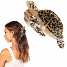 Brown Sea Turtle Hair Clip Novelty Acetate Hair Claw Clip Large Aquatic Anima...