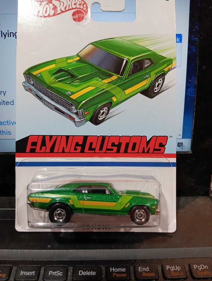 HOT WHEELS FLYING CUSTOMS ASSORTED LOT OF 4 CARS CHEVYS  MINT CARDS - Image 3 of 4