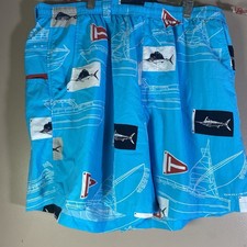 Columbia PFG Trunk Shorts Mens Large Super Backcast Water Blue Unlined