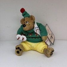 Shelf Sitter Russ Berrie Bear the Country Folks Bear Mogul Skier Skis Poles Tags