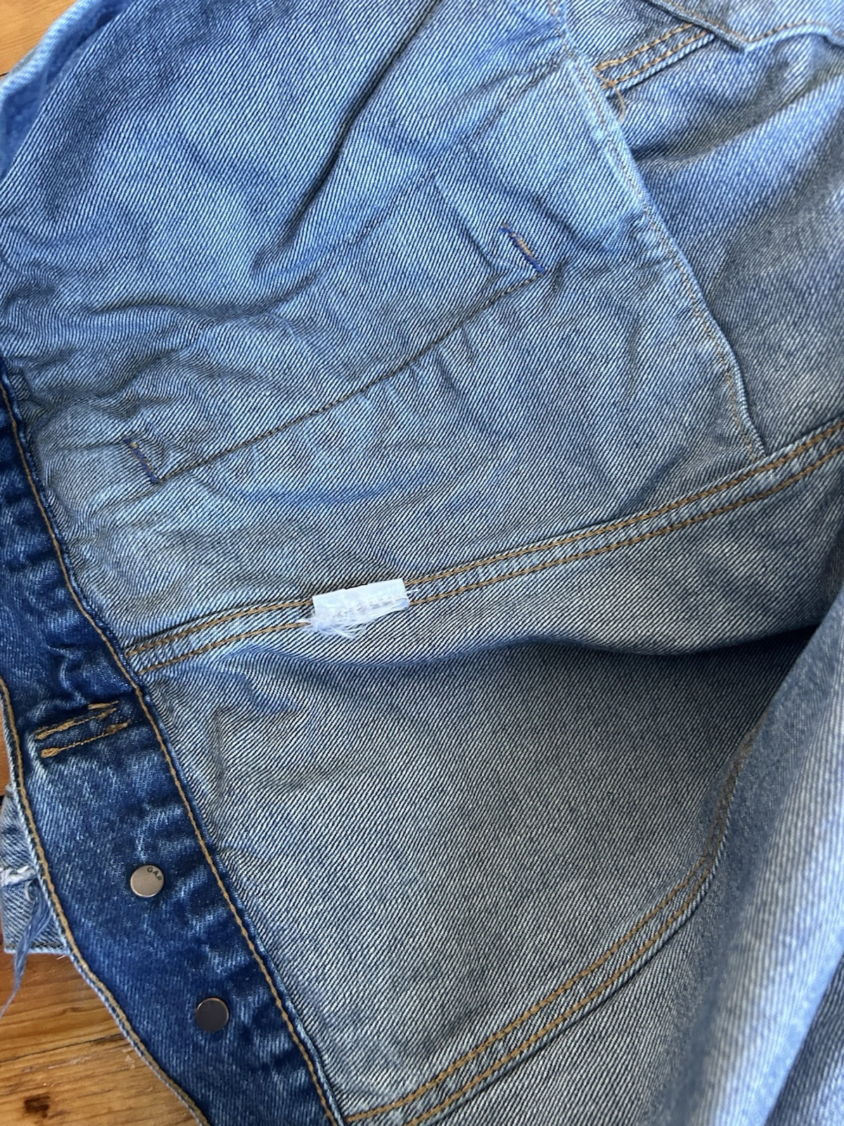 GAP Icon Denim Jacket Eagle Large - image 8