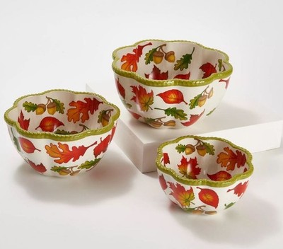 Temp-tations Seasonal Set of 3 Nesting Bowl H227256 Harvest