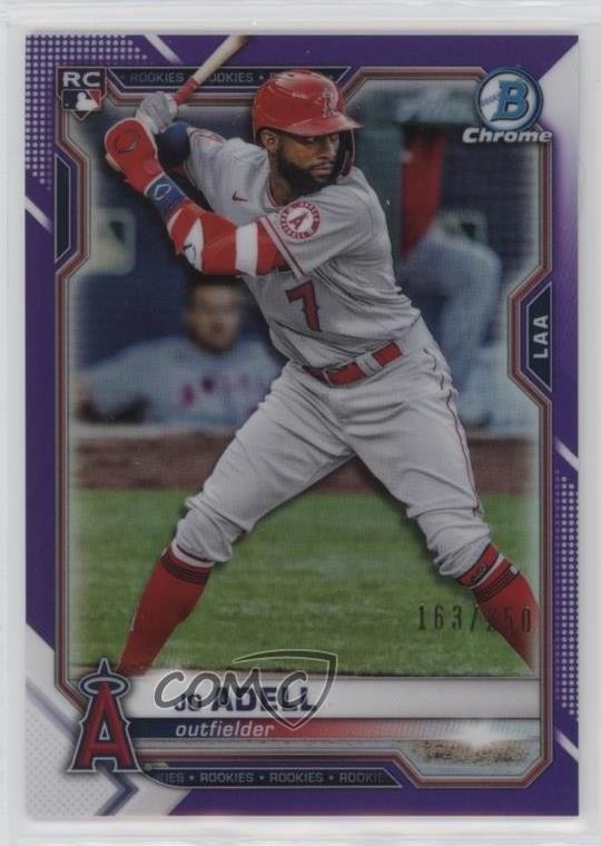 2021 Bowman Chrome Purple Refractor 163/250 Jo Adell #42 0vt8