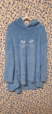 Blue Fuzzy Unbranded Cat Hood Size Large