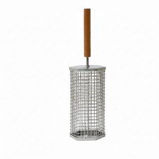 Rotating Grill Basket Openable Wire Mesh Grill Basket Flat End Caps for Grilling