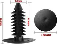 100X Bumper Plastic Rivets Retainer Fender Push Pin Fastener Clips Auto Car Hole