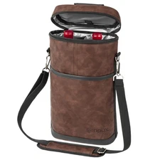 Wine Carrier Tote Bag Two Bottle Insulated Wine Bottle Holder Cooler Protector