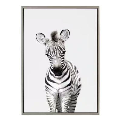 Sylvie ''Animal Studio Zebra'' by Amy Peterson Framed Canvas Wall Art