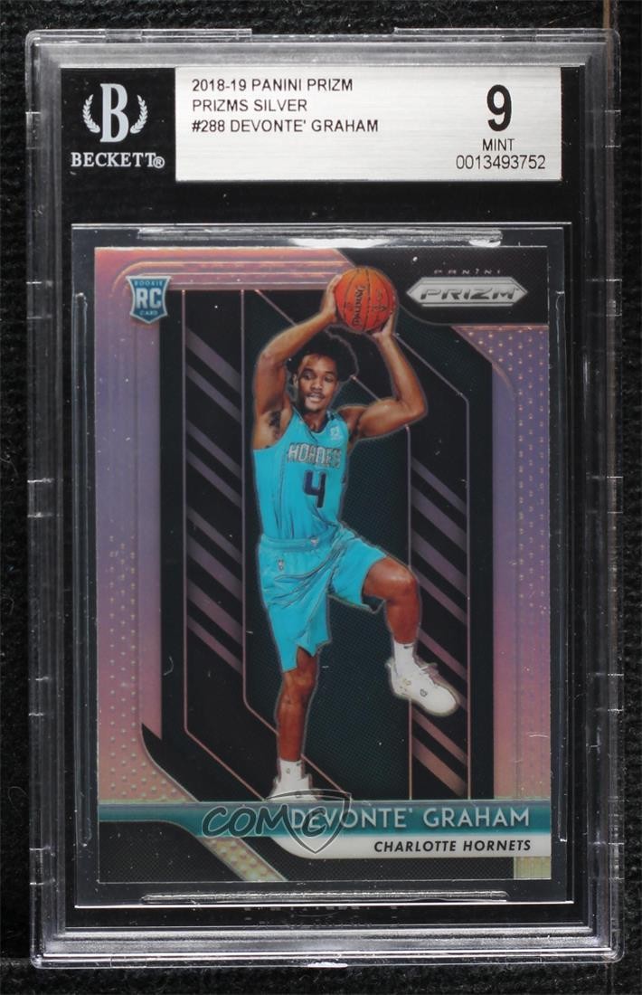 2018-19 Panini Prizm Silver Prizm Devonte' Graham #288 BGS 9 MINT Rookie RC a8r