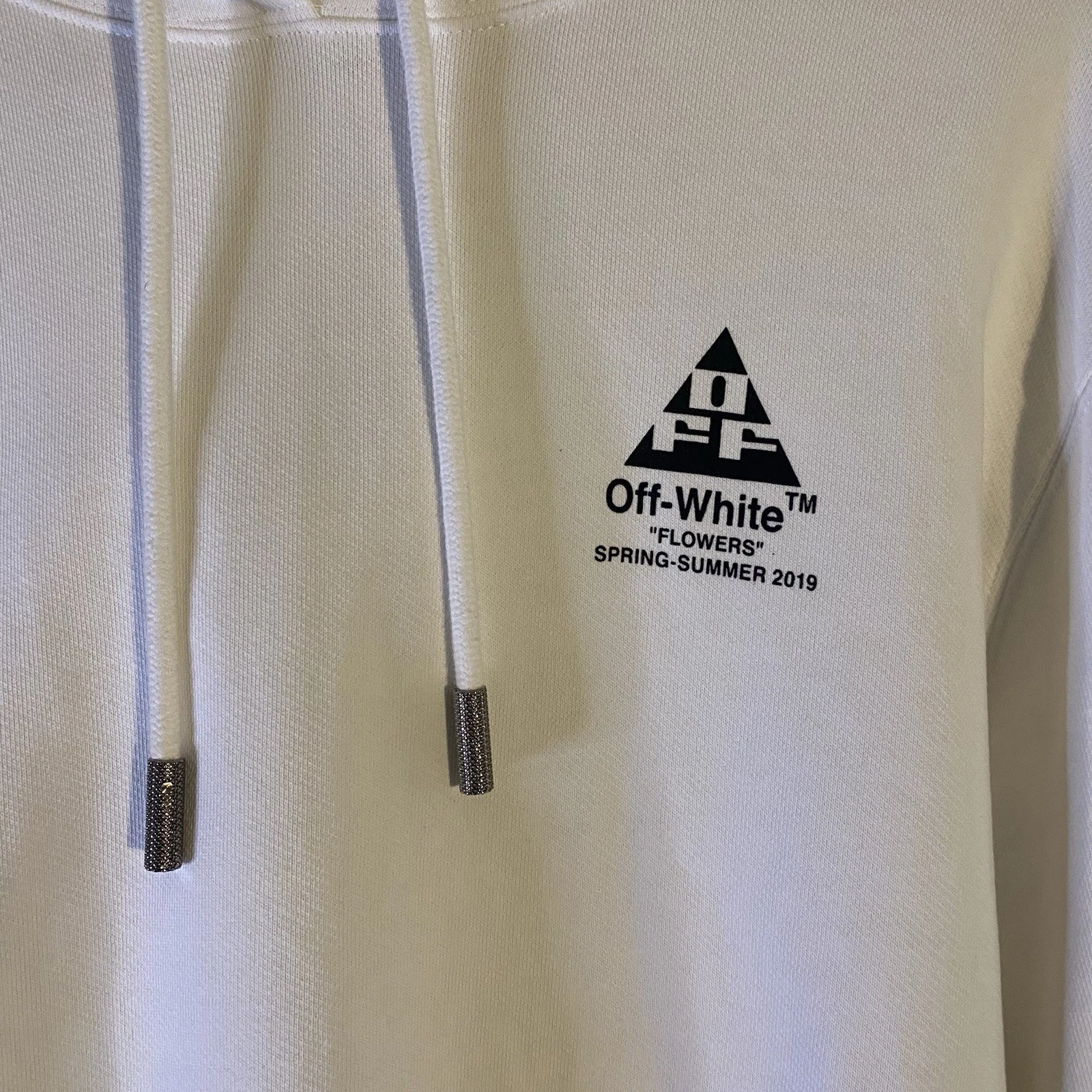 Felpa con cappuccio Off White "Fiori" Primavera Estate 2019 Fiori e Frecce Taglia XS