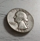 1954-P Washington Quarter 90% Silver ~ Free Shipping! #2