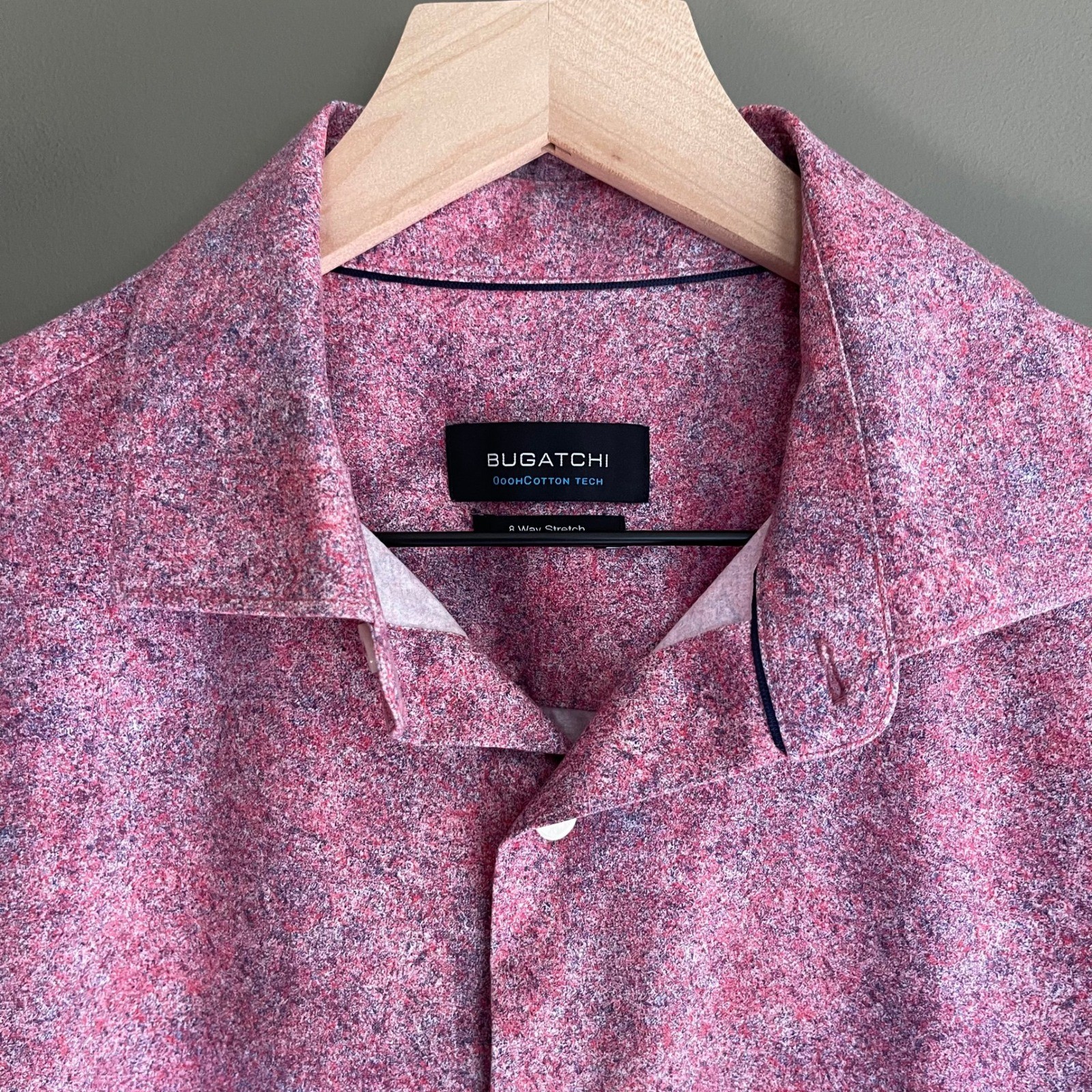 Bugatchi OoohCotton Tech Ruby Print Short Sleeve … - image 4