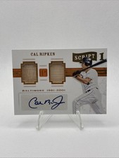 2016 Panini Pantheon Baseball Cal Ripken Jr. Dual Bat Relic Auto /5