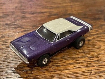JOHNNY LIGHTNING TJET 1969 DODGE CHARGER PLUM CRAZY HO SLOT CAR