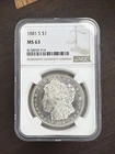 1881-S Morgan Silver Dollar NGC MS 63.