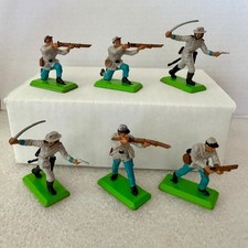 Britains Ltd Deetail Civil War Confederate Soldiers Vintage 1971 Lot of 6