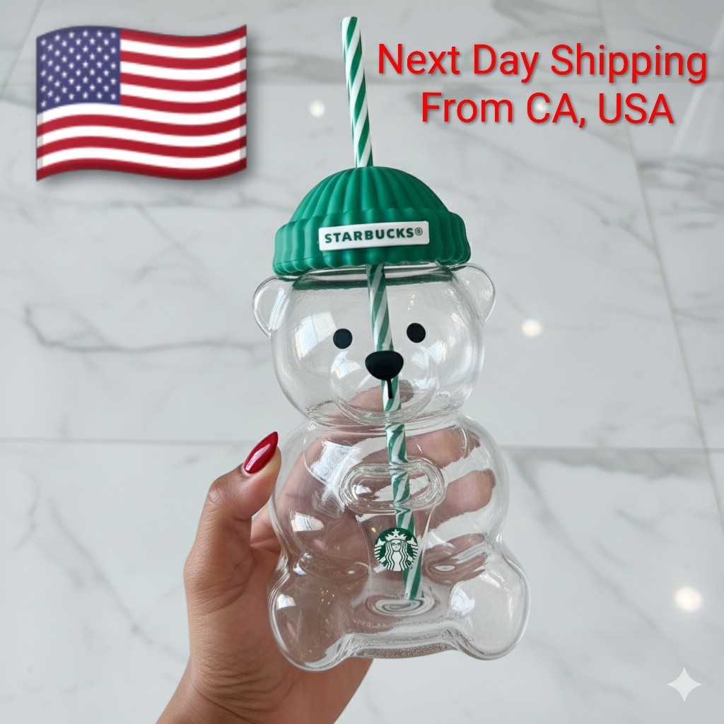 2025 Glass Starbucks Bearista Bear Cold Cup Holiday Limited Edition