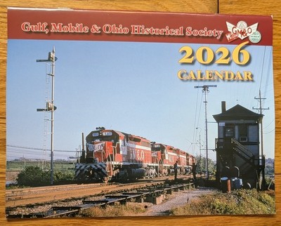 GM&O Railroad Wall Calendar 2026 Gulf Mobile & Oho Historical Society
