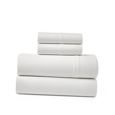 Road Trip America Jersey Sheets Size Set - Cotton 4 Pieces All King White
