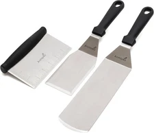 Stainless Steel Spatula Set of 3 - Heavy Duty for Grill, Skillet, BBQ