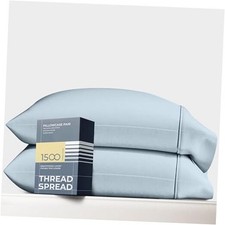 100 Egyptian Cotton Pillow Cases Standard / Queen Pillowcases Light Blue