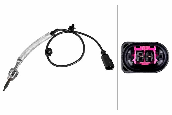 1X Hella 6PT 010 376-671 Sensor Abgastemperatur FüR Audi-image
