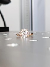 2ct Oval Moissanite 925 Sterling Silver Engagement Wedding Gift Ring for Her