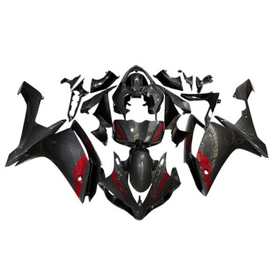 Carbon Fiber Effect Red Fairing Kit for Yamaha YZF R1 2007 2008 YZF1000 Bodywork