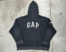 Vintage GAP all Fleece Pullover Hoodie Size 2XL Gray 90s Y2K